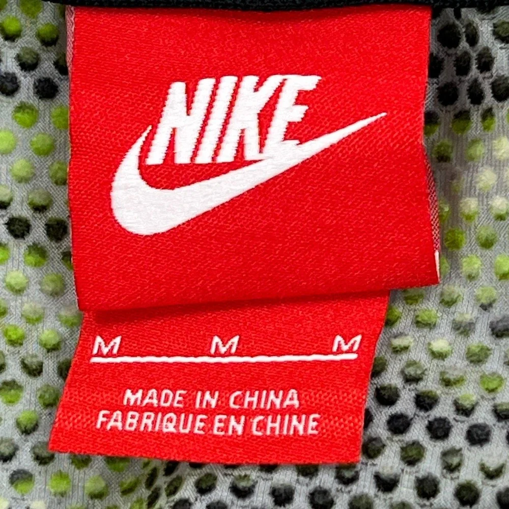 Nike Tech Jacket Womens Medium Green Hyperfuse Hooded Windrunner Full Zip 645017